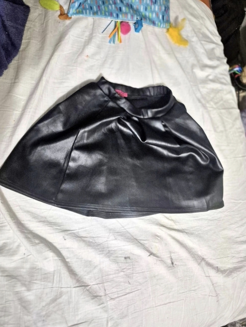 boohoo Faux Leather Mini Skirt Size 6 Like New